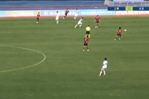 带派！全运会上海队长蒯纪闻杀入禁区后破门，上海1-0北京