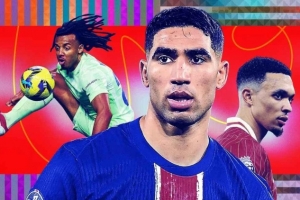ESPN年度10大边后卫：阿什拉夫当选最佳，阿诺德第2，迪马尔科第7